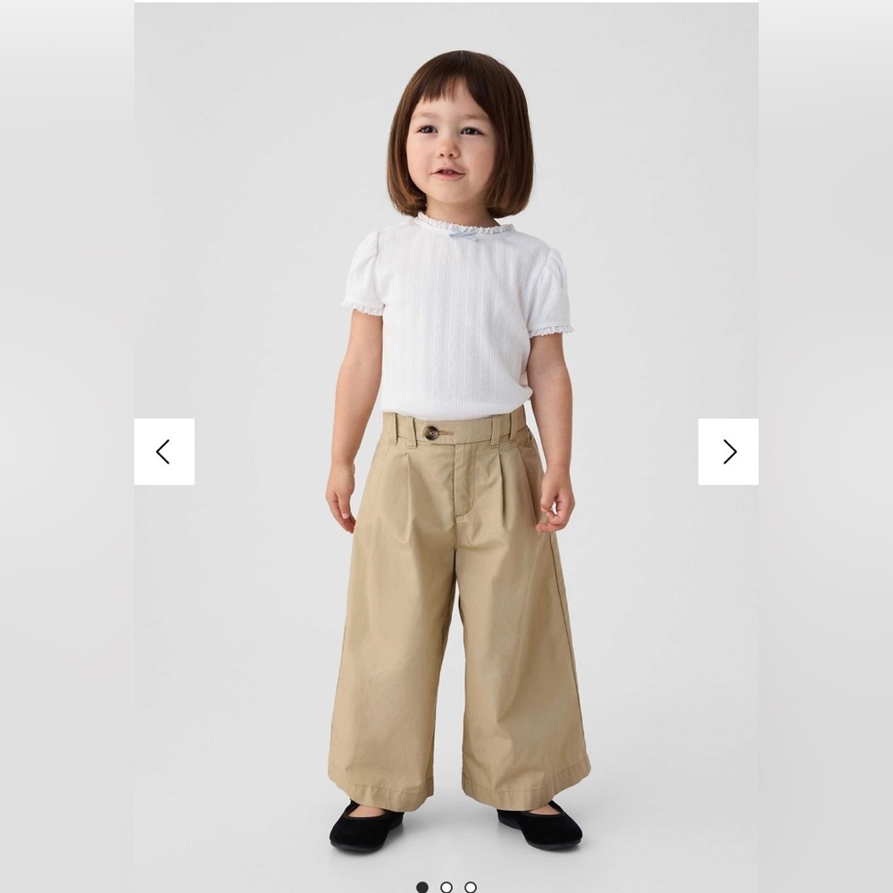 NWT Gap x Dôen Baby Khaki Trousers - Wide Leg 18-24mo
